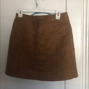 Suede skirt